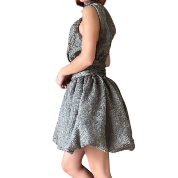 Jonathan Simkai Mini Green Dress Ruffle Size 2 - Picture 7 of 13